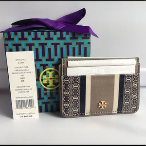 NWT Tory Burch Gemini Link Slim Card Case